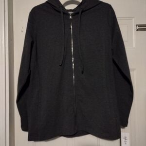 Style & Co. Gray Hooded Jacket